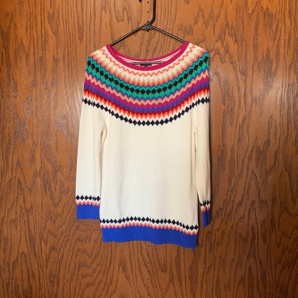 Talbots Geometric Crewneck Sweater - Picture 2 of 8